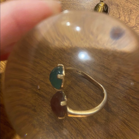 Midcentury 14k Gold Scarab bracelet and matching ring - Picture 2 of 3